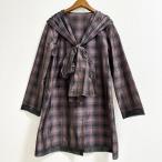 #ancsizka com ro4298 SHIZUKA KOMURO туника 40 фиолетовый чёрный проверка лента женский [852927]