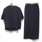 #sncsisendou поэзия ..hitosi Tamura выставить из трех частей чёрный крепдешин no color простой короткий рукав сделано в Японии женский [863338]