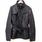 #wnc Max Mara we k end Max MaraWEEKEND жакет 40 чёрный стеганое полотно с хлопком Zip выше ремень имеется женский [863693]