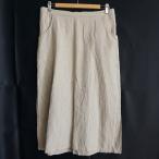 #snc エヴァムエヴァ evam eva スカート 1 ベージュ系 無地 ロング リネン レディース [869299]