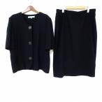 #snc Givenchy GIVENCHY выставить 15 темно-синий две части короткий рукав тонкий задний Zip большой размер женский [875380]