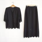 #snc GKITALIYA Italiya выставить 9 чёрный 7 минут рукав цветочный принт вышивка cut Work женский [883454]