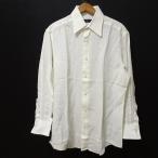 #snc Zegna Ermenegildo Zegna ZEGNA Ermenegildo Zegna рубашка с длинным рукавом рубашка M желтый цвет серия лен полоса мужской [884324]