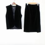 #wnc Leilian Leilian выставить 13 чёрный две части велюр style боковой застежка-молния лучший * жилет большой размер женский [886085]