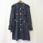 #anc Leilian Leilian пальто тренчкот 9 синий серия ремень имеется сделано в Японии женский [887078]