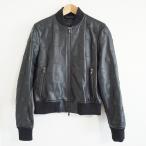 ショッピングdiesel #wnc ディーゼル ブラックゴールド DIESEL BLACK GOLD ブルゾン 46 黒 牛革 ダブルジップ リブ ドット メンズ [894432]