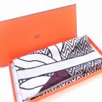 ショッピングショール #apzm エルメス HERMES ストール マフラー ショール 紫 紺 黒 カシミヤ シルク 美品 箱付き ユニセックス [894462]