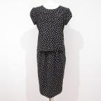 #snc Leilian Leilian выставить 7 чёрный белый короткий рукав точка сделано в Японии прекрасный товар женский [899341]