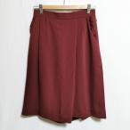 #anc гарантия Lee Visconti GALLERYVISCONTI брюки половина широкий оборка 2 красный чай прекрасный товар женский [899647]