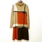 #wnc гарантия Lee Visconti GALLERYVISCONTI ансамбль 2 бежевый orange вязаный One-piece с биркой прекрасный товар женский [903305]
