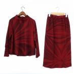 #ancsisendou поэзия .. выставить бордо hitosi Tamura крепдешин две части задний Zip с биркой прекрасный товар женский [909716]