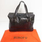 #anb Hirofu HIROFU сумка "Boston bag" чёрный кожа Logo Италия производства сумка для хранения имеется женский [911119]