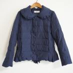 #wnc гарантия Lee Visconti GALLERYVISCONTI пуховик 2 темно-синий кнопка-застежка талия лента женский [913151]