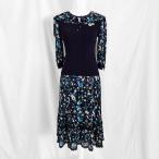 #anc super красота SUPER BEAUTY выставить 40 темно синий мульти- энергия сеть вязаный 7 минут рукав biju- цветочный принт женский [915132]