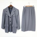 #anc Leilian Leilian юбка костюм 9 темно синий белый две части общий рисунок тонкий боковой застежка-молния Германия производства ткань женский [926127]