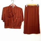 #ssc Leilian Leilian выставить 9 orange светло-коричневый тон короткий рукав полоса женский [926128]