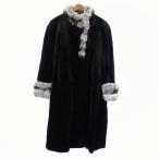 #wnc TUNDRA FURS меховое пальто F чёрный длинный шиншилла имеется стриженая норка женский [929400]