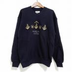 #anc барен The Poe спорт VALENZAPO SPORTS футболка M темно-синий длинный рукав вышивка прекрасный товар женский [938977]