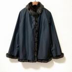 #wnc レリアン Leilian コート 9 黒 こげ茶 シルク リス 毛皮コート リバーシブル 美品 レディース [945844]