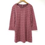 #wnc レリアン Leilian チュニック 11 えんじ 紫 ニット 柄 レディース [950362]