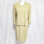 #anc Jun asidajunashida выставить 11 бежевый V шея тугой tuck задний Zip юбка костюм женский [956287]