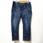 #anc Cube Cube senso Uni koCube-Cube sensounico брюки 40 темно-синий Denim способ вышивка Snoopy Peanuts женский [958308]