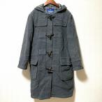 #wnc Burberry Blue Label BURBERRYBLUELABEL пальто 38 серый полупальто "даффл коут" проверка с капюшоном . женский [962457]