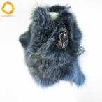 #we импортированный автомобиль rosaimport Rossa мех muffler мех пелерина койот темно-синий серия мульти- бисер вышивка гонки женский [972693] k01