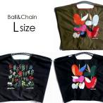 正規品 BALL＆CHAIN ボールアンドチェーン バッグ エコバッグ ショッピングバッグ 2way トート ショルダー Lサイズ SEKINE SHOGO フラワー 花柄 アップル リンゴ