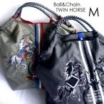  стандартный товар BALL&CHAIN мяч and цепь мяч and цепь сумка эко-сумка M размер TWIN HORSE. глава эмблема шланг лошадь лошадь серый 