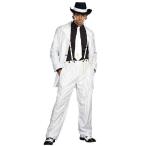 白と黒のストライプ ズートスーツ ハロウィン衣装・コスチューム コスプレ