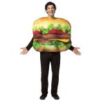 チーズバーガー 大人 男性 コスチューム ハロウィン 衣装 食べ物 ハンバーガー リアル シェイク・シャック コスプレ