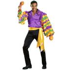 ルンバ 大人 男性用 サンバ コスチューム パープル ハロウィン 衣装 ダンサー コスプレ