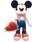 ミッキーマウス ぬいぐるみ 40cm バレンタイン ホワイトデープレゼント ギフト ディズニー ハート サスペンダー