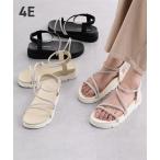 ショッピング花火 サンダル 靴 4E 幅広 ゆったり ワイド 大きいサイズ レディース きらきら ストラップ ラインストーン 厚底 浴衣 花火大会 夏祭り (アクアカルダ)