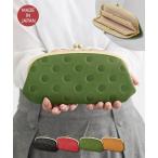 ショッピング水玉 ファッション雑貨 日本製 本革 親子がま口 ドット柄 長財布  ウォレット がま口財布 婦人財布 メイドインジャパン 水玉 レトロ ( アクアカルダ 送料無料 )