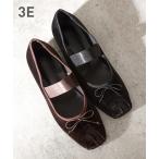  повседневная обувь обувь резина ремень есть балетки .... Flat low каблук балет туфли-лодочки резинка велюр лента обувь 3E EEE ( aqua karuda)