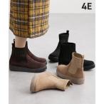 ショッピングニットブーツ ブーツ 靴 4E 幅広 ゆったり ワイド 大きいサイズ レディース ニットデザイン ショートブーツ リブニット 異素材ミックス (アクアカルダ 送料無料)