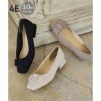  туфли-лодочки обувь 4E широкий свободно широкий большой размер лента детали дизайн квадратное Turow каблук церемония party входить . тип церемония окончания ( aqua karuda)