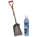 木柄アルミ炭スコップ（雪付着軽減用シリコンスプレーセット)