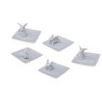  белый фарфор угол маленькая тарелка ... палочки для еды .. керамика 5 штук комплект заяц . палочки для еды класть ложка rest подставка для палочек .....ACS WEB SHOP сделано в Японии Mino .