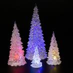 クリスマスツリー 卓上 クリスマスツリーライト LEDライト 飾り 4個セット 透明 クリスタルウォーターツリー 部屋 キラキラツリー 飾り付け 置物 雰囲気満々 ク