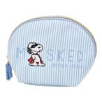 Yahoo! Yahoo!ショッピング(ヤフー ショッピング)スヌーピー SNOOPY ポーチ 小物入れ ブルー（SPZ-1677） レディース 女子 大人 高校生 ヒッコリー 刺繍 化粧ポーチ キャラクター スヌーピーグッズ 雑貨