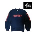 ショッピングstussy STUSSY ステューシー リピート クルー フリース トレーナー WOMEN'S REPEAT CREW FLEECE NAVY 218075