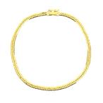 18k 18 золотой плоский ножной браслет мужской женский примерно 24cm 10.4g 10g желтое золото . поверхность Triple одиночный стопор аксессуары ювелирные изделия akto one 
