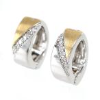  ушные каффы 18 золотой K18WG×YG комбинированный цвет diamond 0.06ct серьги-кольца белое золото × желтое золото обе уголок для year аксессуары akto one 