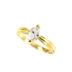 18�� ������ ��� 14�� K18YG ��������������� ��������� 0.51ct ���奨�꡼ ��ǥ����� �����ȥ��