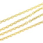 18金 ネックレス チェーンデザイン 49cm あずきチェーン 鎖 18k イエローゴールド デザインネックレス ジュエリー レディース メンズ アクトワン