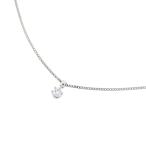 ��������ɥͥå��쥹 ��γ Pt850 ������ 0.12ct 39.5cm ����ץ� ���奨�꡼ ��ǥ����� �����ȥ��