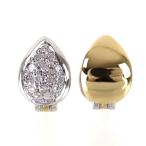  ушные каффы ушной зажим двусторонний K18YG×WG зеркальный &amp; diamond в виде капли комбинированный цвет year аксессуары akto one 